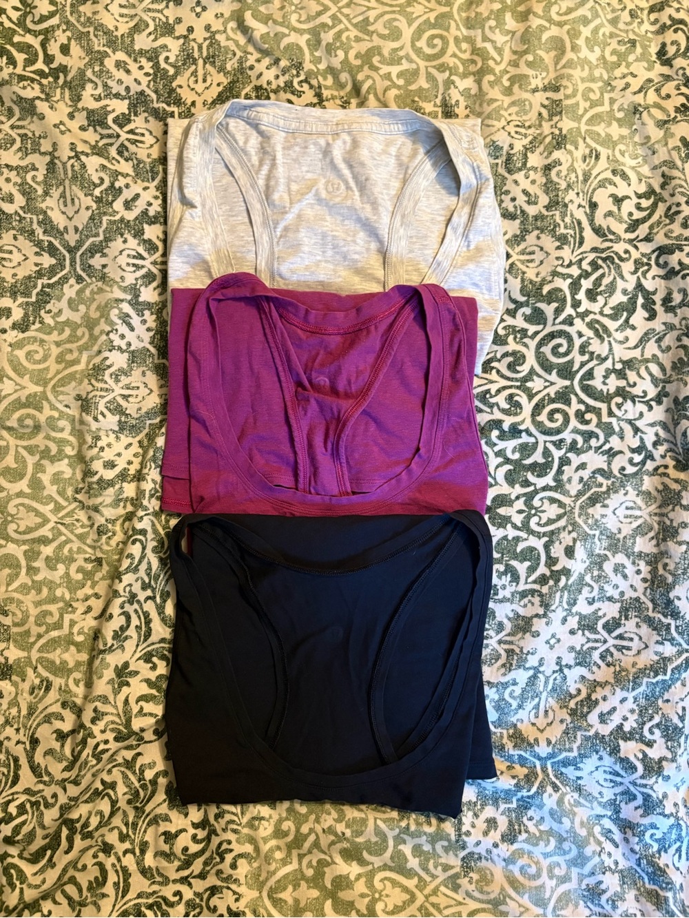 Lululemon Love Style Tank Tops - Black, Purple, Light Gray